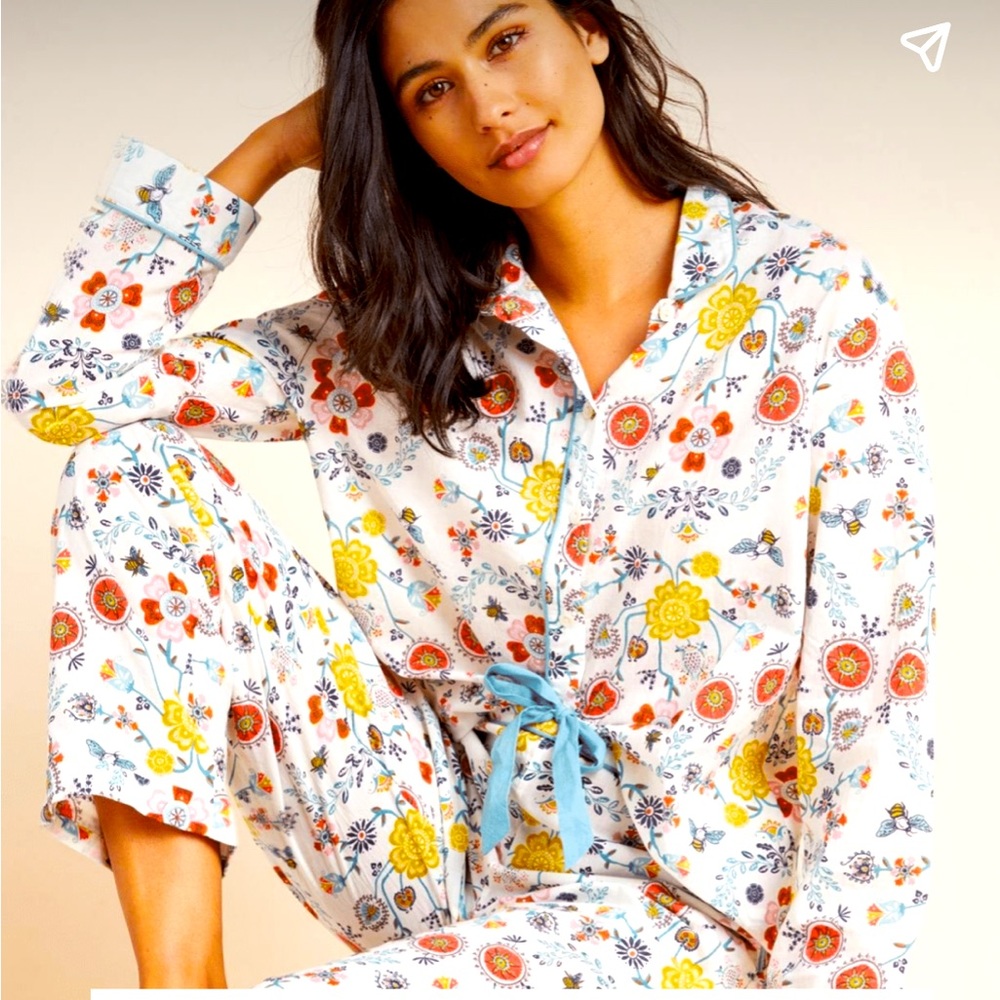 Anthropologie Ro’s Garden Viola Pajama Top‎ Only size Small